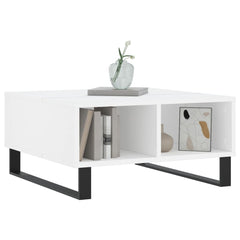 vidaXL Coffee Table White 60x60x30 cm Engineered Wood 3