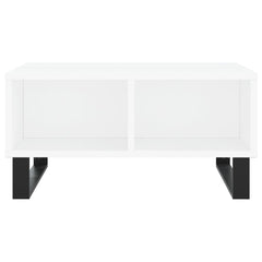 vidaXL Coffee Table White 60x60x30 cm Engineered Wood 4