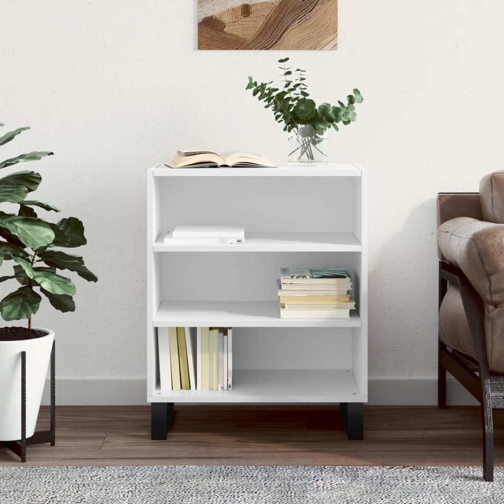 vidaXL Sideboard High Gloss White 57x35x70 cm Engineered Wood 1