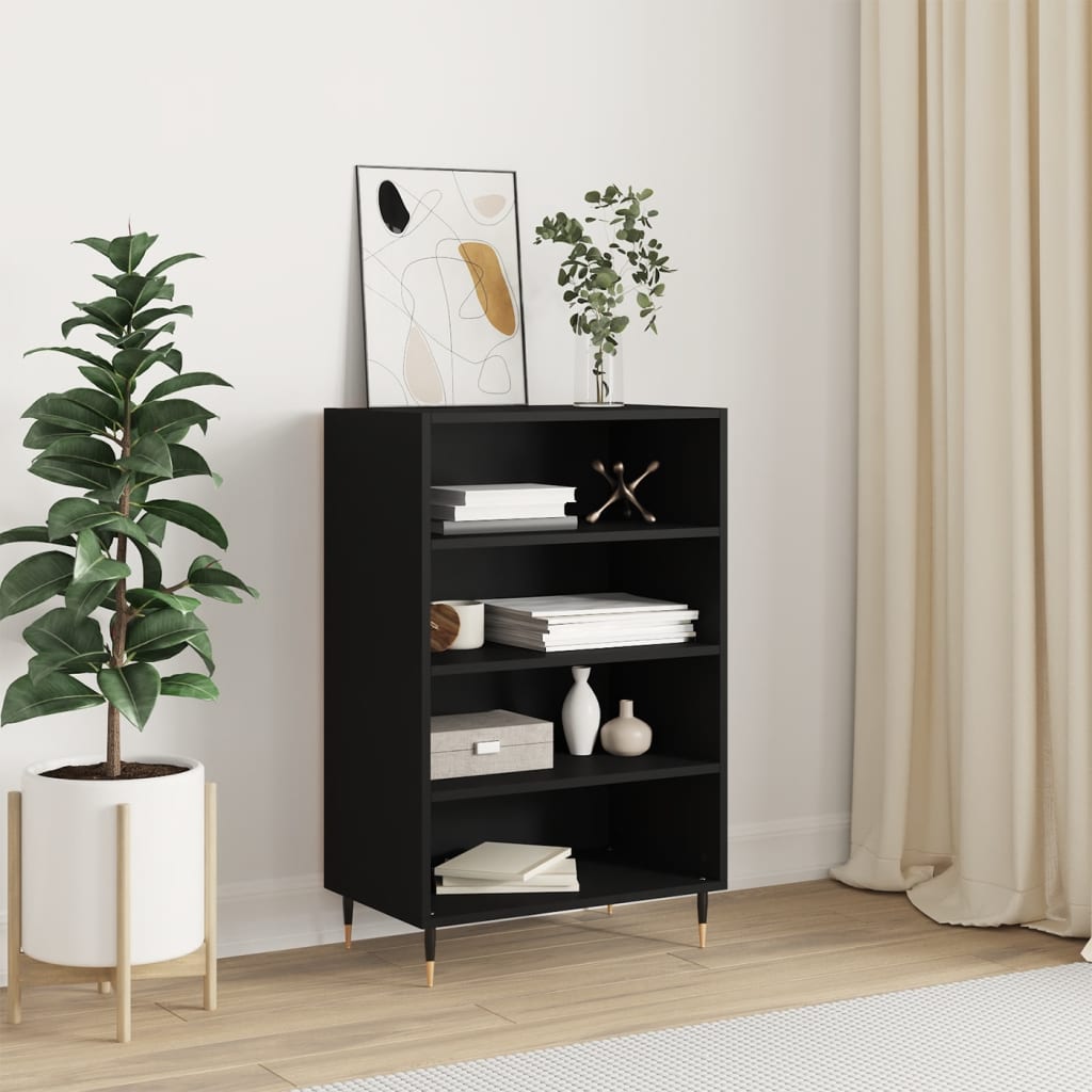 vidaXL Highboard Black 57x35x90 cm Engineered Wood 1