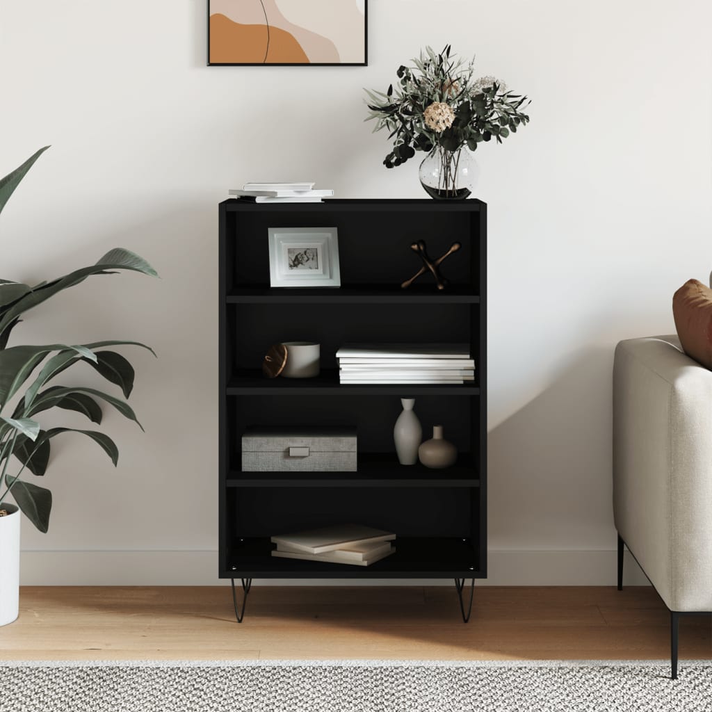 vidaXL Highboard Black 57x35x90 cm Engineered Wood 1
