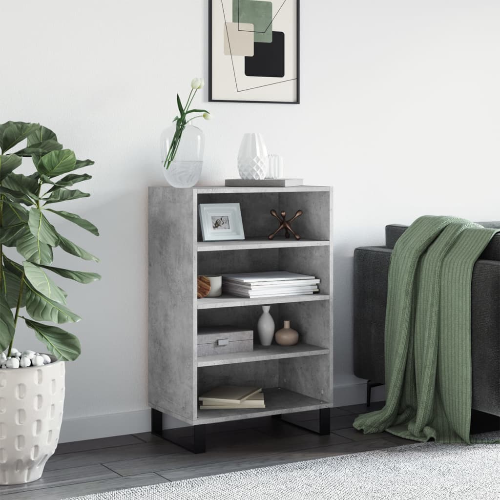 vidaXL Highboard Concrete Grey 57x35x90 cm Engineered Wood 1