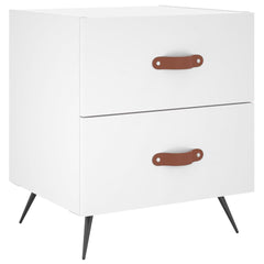 vidaXL Bedside Cabinets 2 pcs White 40x35x47.5 cm Engineered Wood 5