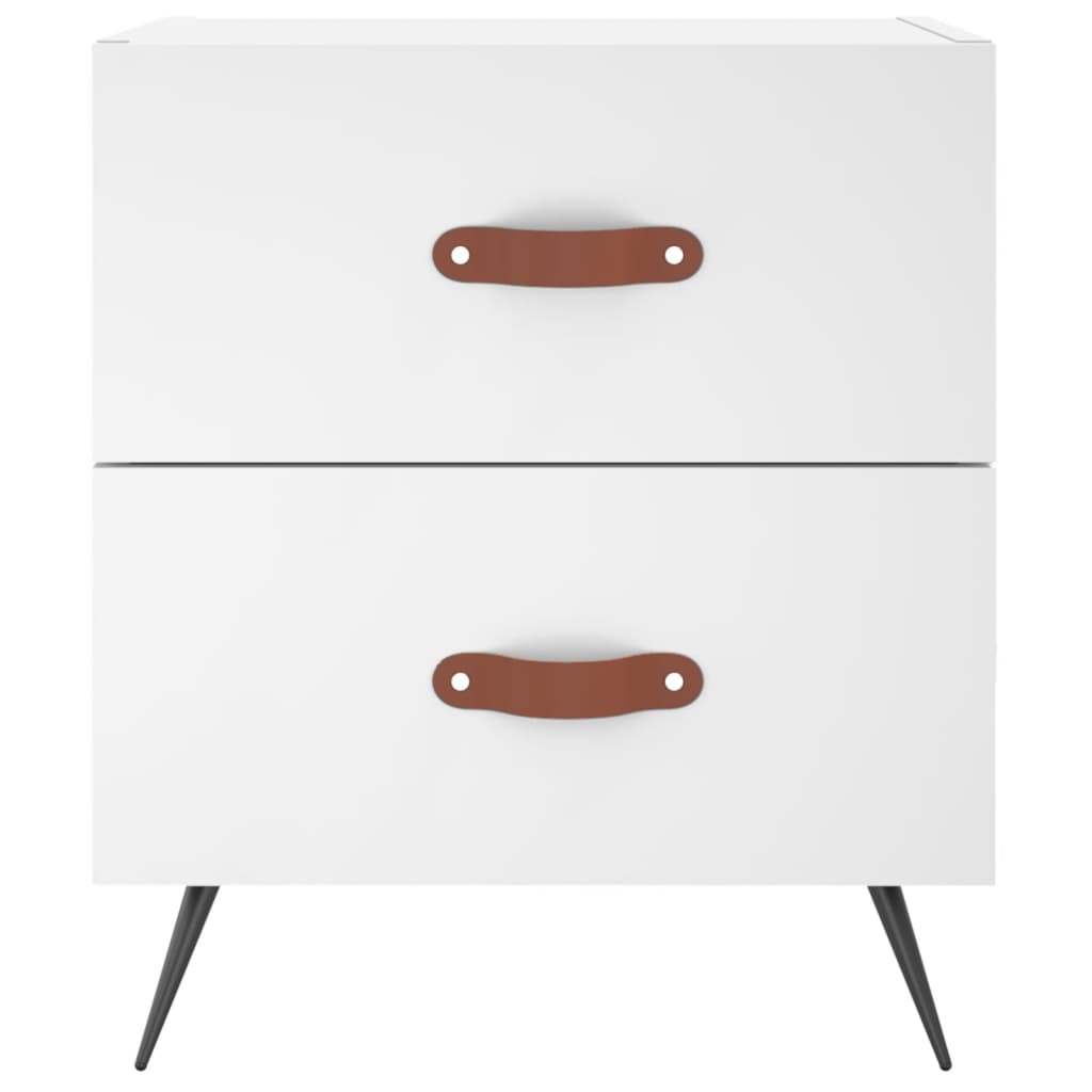 vidaXL Bedside Cabinets 2 pcs White 40x35x47.5 cm Engineered Wood 6