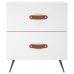 vidaXL Bedside Cabinets 2 pcs White 40x35x47.5 cm Engineered Wood 6