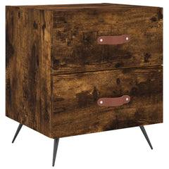 vidaXL Bedside Cabinets 2 pcs Smoked Oak 40x35x47.5 cm Engineered Wood 5