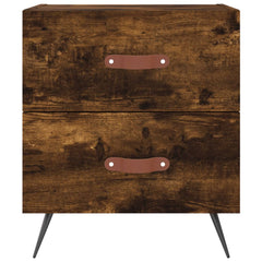 vidaXL Bedside Cabinets 2 pcs Smoked Oak 40x35x47.5 cm Engineered Wood 6