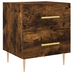 vidaXL Bedside Cabinet Smoked Oak 40x35x47.5 cm Engineered Wood 2