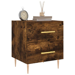 vidaXL Bedside Cabinet Smoked Oak 40x35x47.5 cm Engineered Wood 3