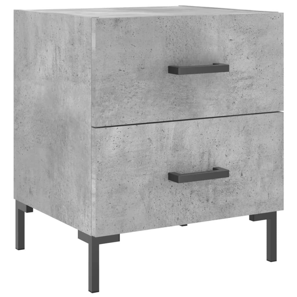 vidaXL Bedside Cabinet Concrete Grey 40x35x47.5 cm Engineered Wood 2