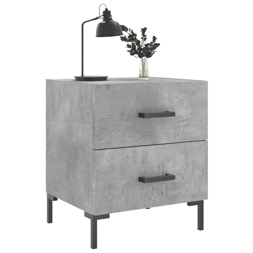 vidaXL Bedside Cabinet Concrete Grey 40x35x47.5 cm Engineered Wood 3