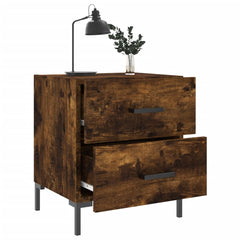 vidaXL Bedside Cabinet Smoked Oak 40x35x47.5 cm Engineered Wood 4