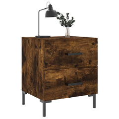 vidaXL Bedside Cabinets 2 pcs Smoked Oak 40x35x47.5 cm Engineered Wood 3
