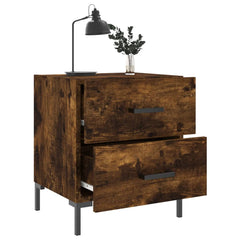vidaXL Bedside Cabinets 2 pcs Smoked Oak 40x35x47.5 cm Engineered Wood 4