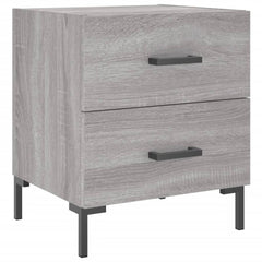 vidaXL Bedside Cabinet Grey Sonoma 40x35x47.5 cm Engineered Wood 2