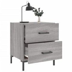 vidaXL Bedside Cabinet Grey Sonoma 40x35x47.5 cm Engineered Wood 4