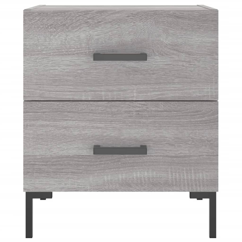 vidaXL Bedside Cabinet Grey Sonoma 40x35x47.5 cm Engineered Wood 6