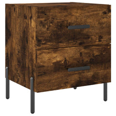 vidaXL Bedside Cabinet Smoked Oak 40x35x47.5 cm Engineered Wood 2