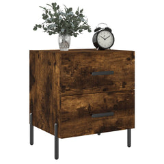 vidaXL Bedside Cabinet Smoked Oak 40x35x47.5 cm Engineered Wood 3