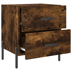 vidaXL Bedside Cabinet Smoked Oak 40x35x47.5 cm Engineered Wood 5