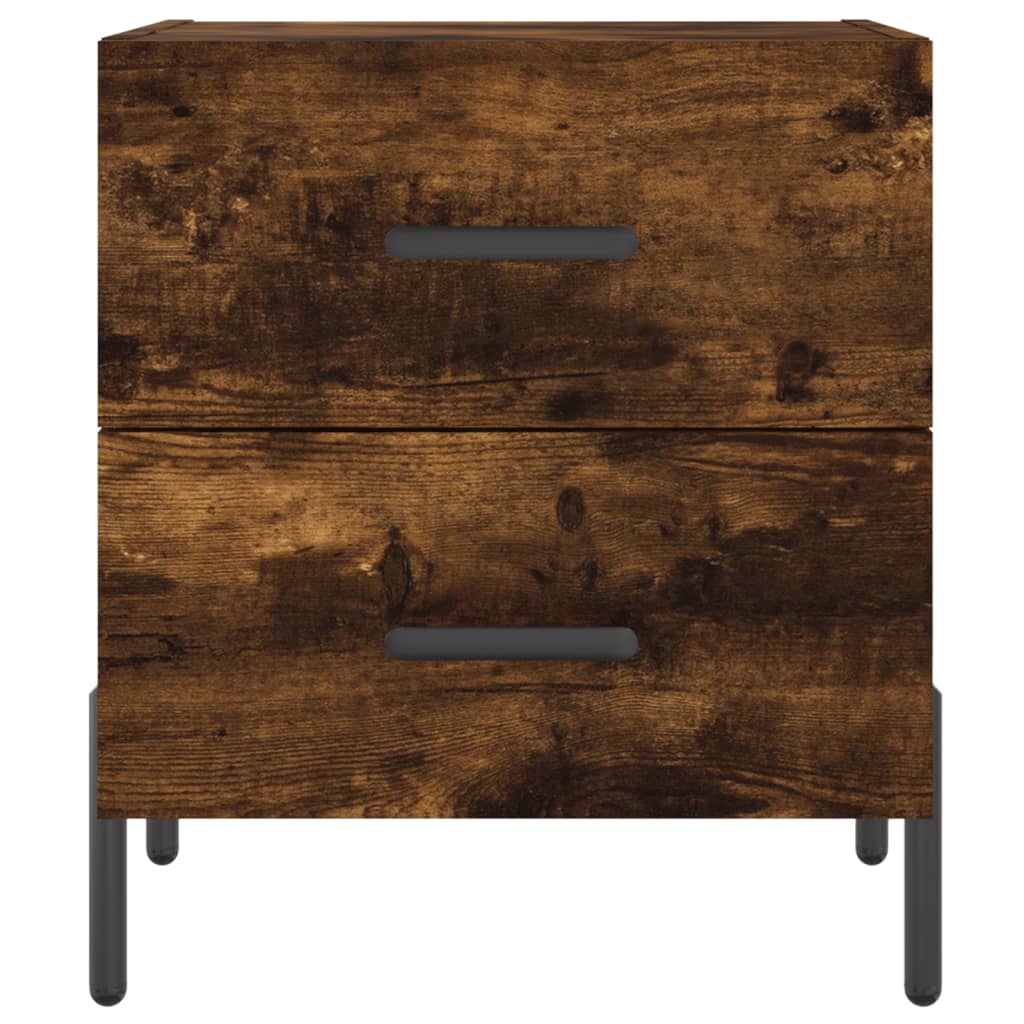 vidaXL Bedside Cabinet Smoked Oak 40x35x47.5 cm Engineered Wood 6