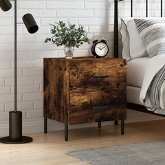 vidaXL Bedside Cabinet Smoked Oak 40x35x47.5 cm Engineered Wood 1