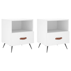 vidaXL Bedside Cabinets 2 pcs White 40x35x47.5 cm Engineered Wood 2