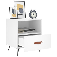 vidaXL Bedside Cabinets 2 pcs White 40x35x47.5 cm Engineered Wood 4