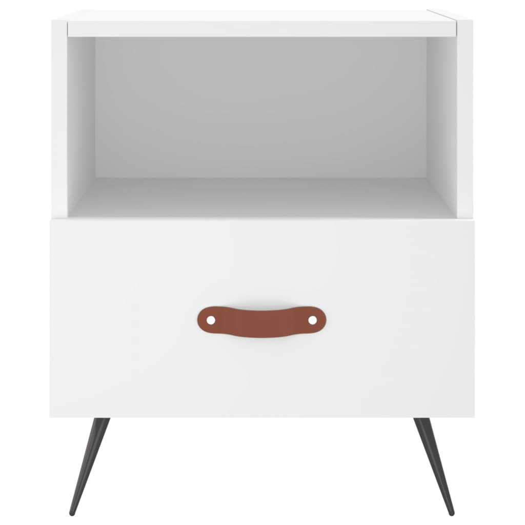 vidaXL Bedside Cabinets 2 pcs White 40x35x47.5 cm Engineered Wood 6