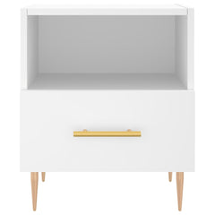 vidaXL Bedside Cabinet White 40x35x47.5 cm Engineered Wood 4