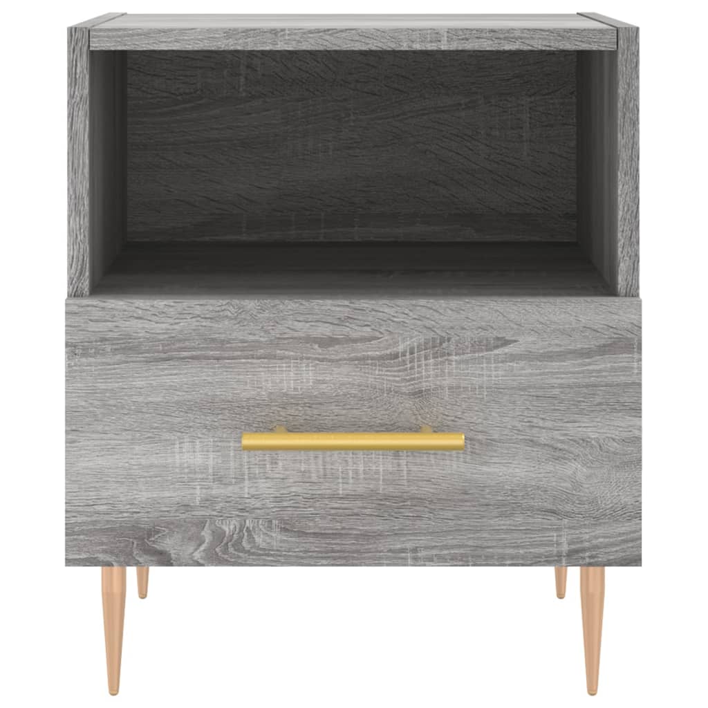 vidaXL Bedside Cabinet Grey Sonoma 40x35x47.5 cm Engineered Wood 4
