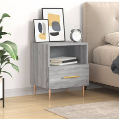 vidaXL Bedside Cabinet Grey Sonoma 40x35x47.5 cm Engineered Wood 1