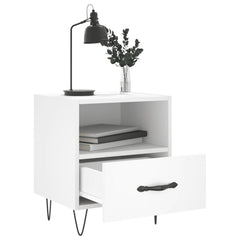 vidaXL Bedside Cabinets 2 pcs White 40x35x47.5 cm Engineered Wood 3
