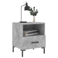 vidaXL Bedside Cabinets 2 pcs Concrete Grey 40x35x47.5 cm Engineered Wood 4