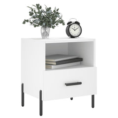vidaXL Bedside Cabinets 2 pcs White 40x35x47.5 cm Engineered Wood 4