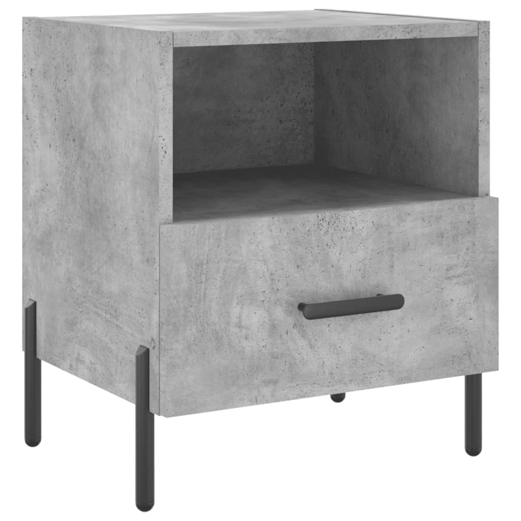 vidaXL Bedside Cabinets 2 pcs Concrete Grey 40x35x47.5 cm Engineered Wood 6