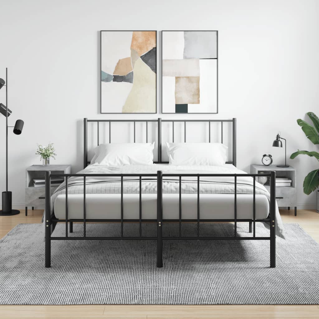 vidaXL Bedside Cabinets 2 pcs Concrete Grey 40x35x47.5 cm Engineered Wood 1