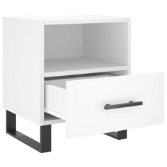 vidaXL Bedside Cabinet White 40x35x47.5 cm Engineered Wood 3