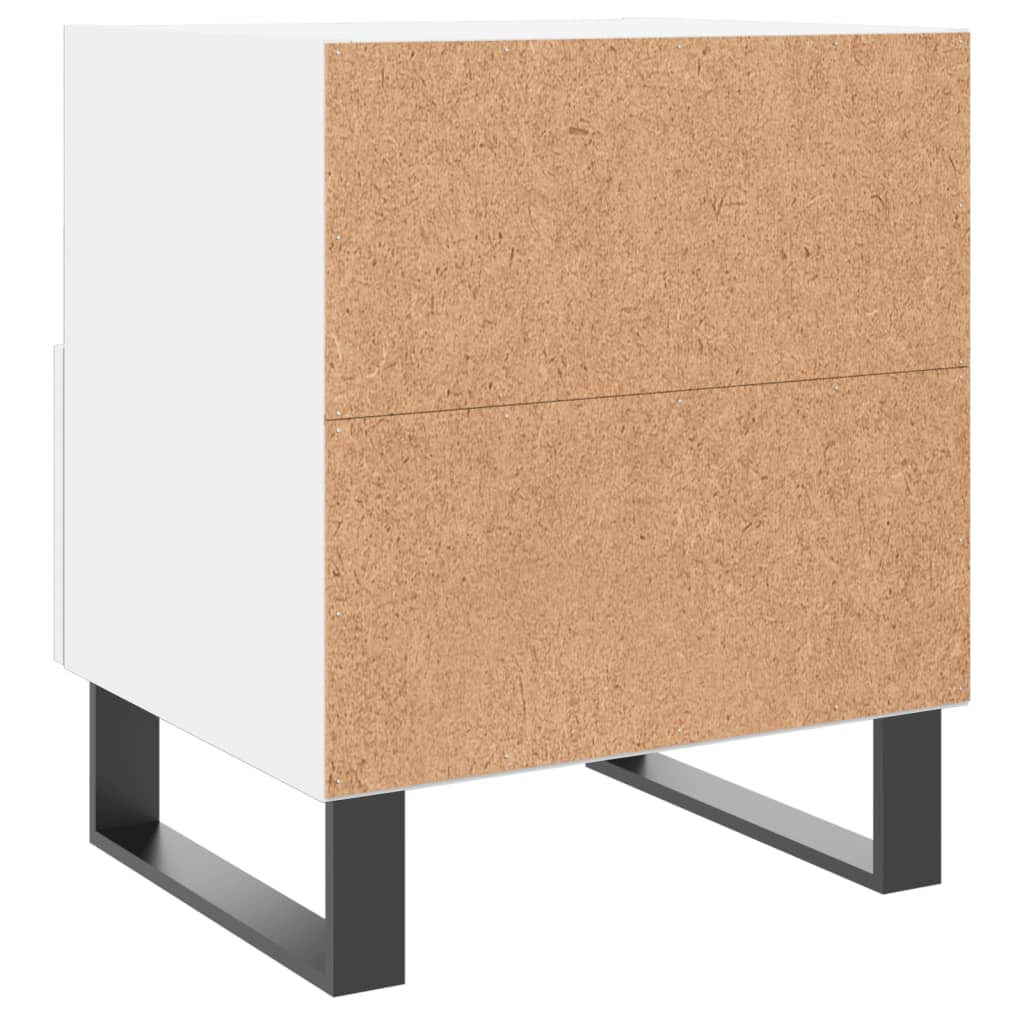 vidaXL Bedside Cabinet White 40x35x47.5 cm Engineered Wood 6