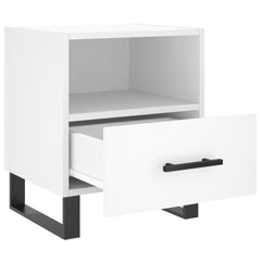 vidaXL Bedside Cabinets 2 pcs White 40x35x47.5 cm Engineered Wood 5