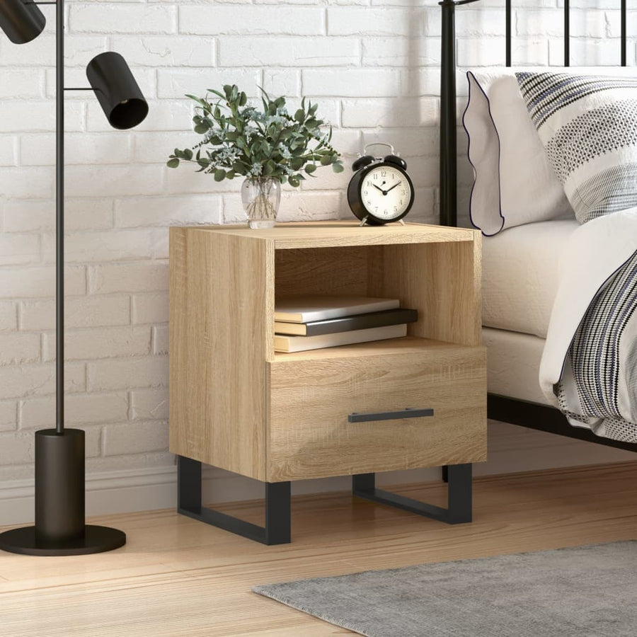 vidaXL Bedside Cabinet Sonoma Oak 40x35x47,5 cm Engineered Wood 1