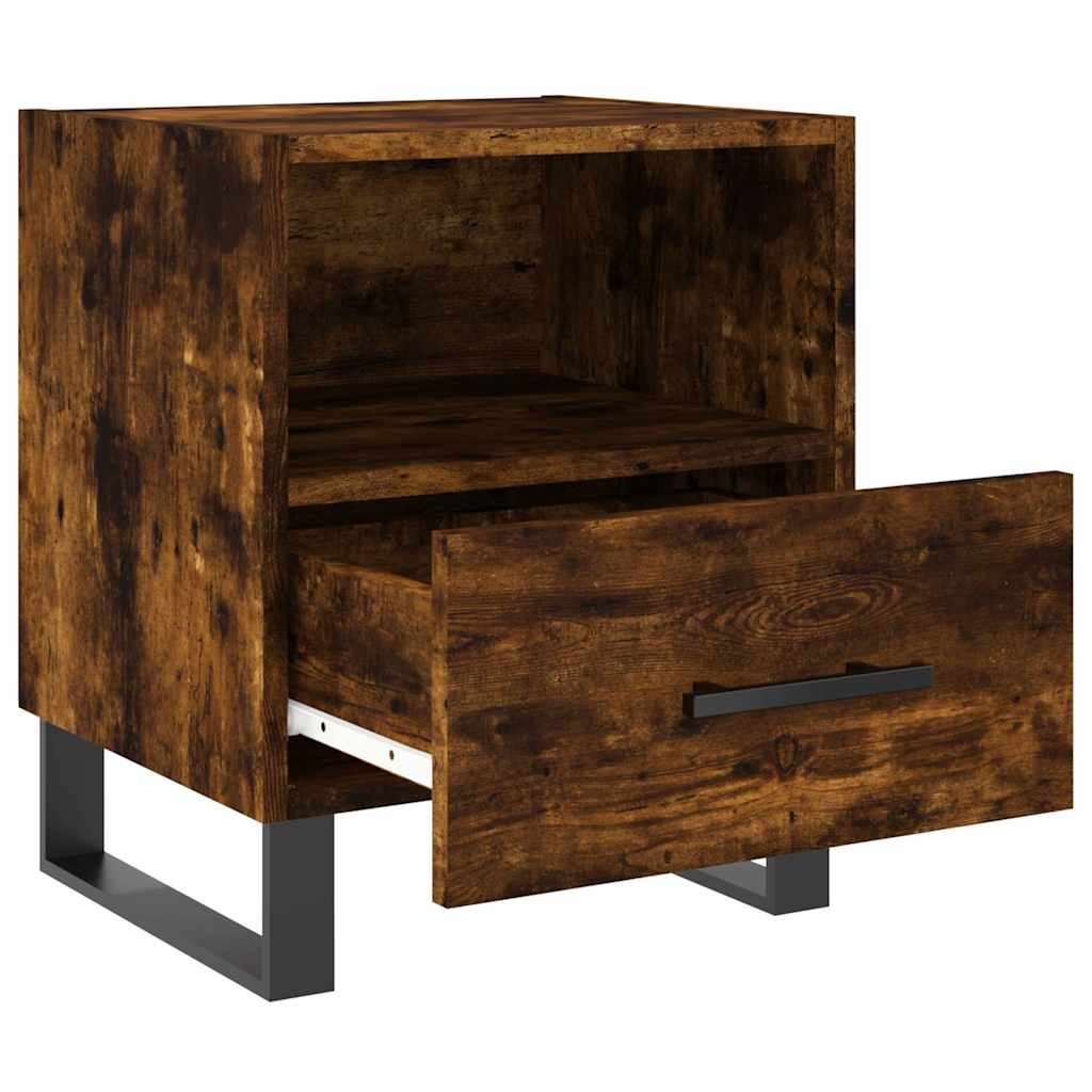 vidaXL Bedside Cabinets 2 pcs Smoked Oak 40x35x47.5 cm Engineered Wood 5