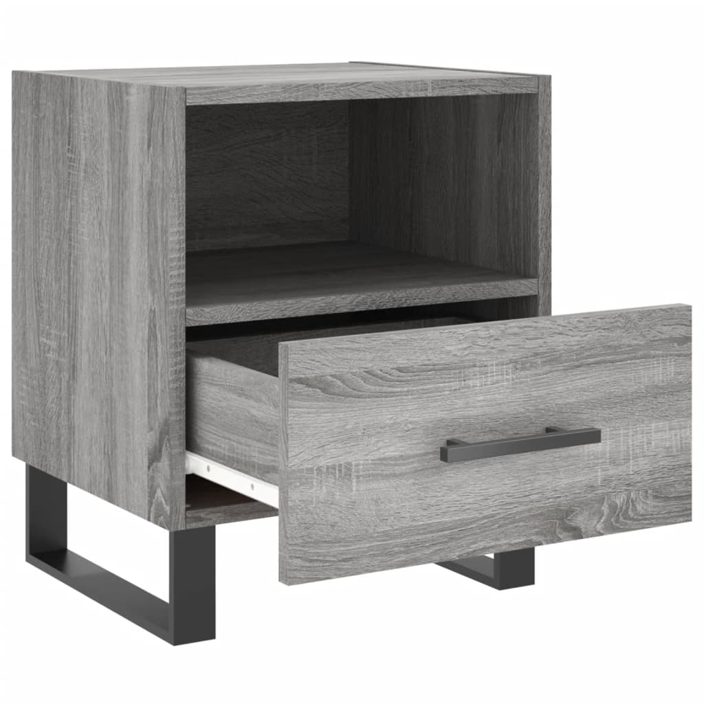 vidaXL Bedside Cabinet Grey Sonoma 40x35x47.5 cm Engineered Wood 3