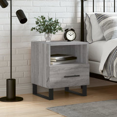 vidaXL Bedside Cabinet Grey Sonoma 40x35x47.5 cm Engineered Wood 1