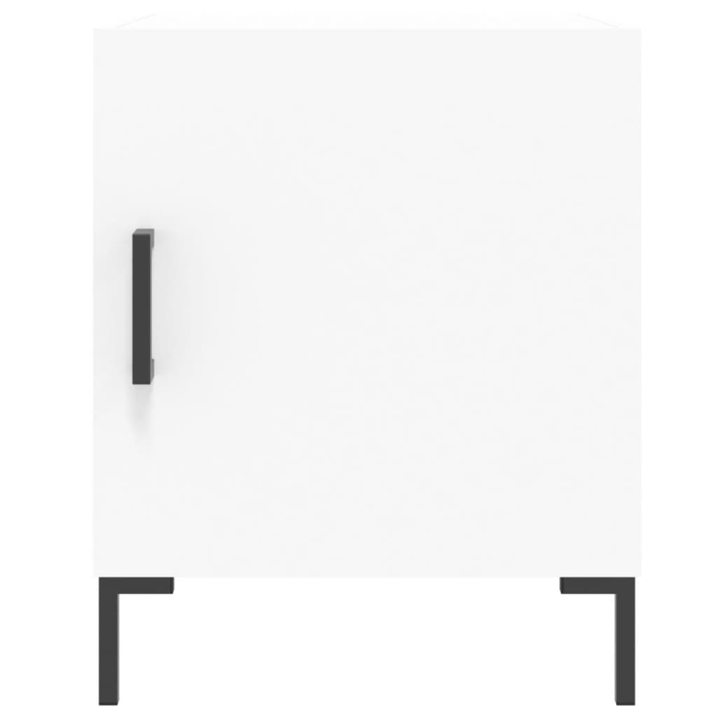 vidaXL Bedside Cabinets 2 pcs White 40x40x50 cm Engineered Wood 4