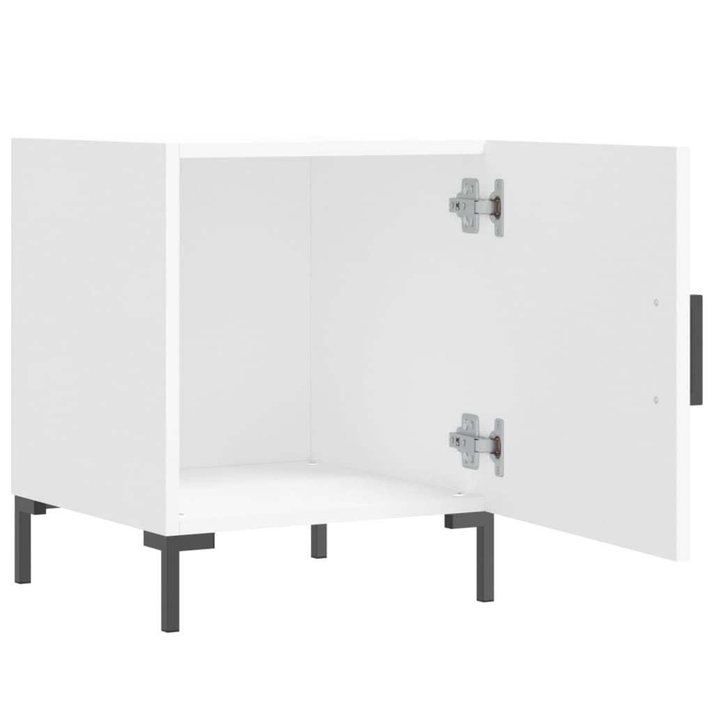 vidaXL Bedside Cabinets 2 pcs White 40x40x50 cm Engineered Wood 6