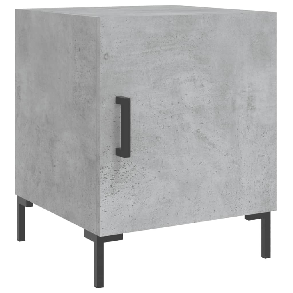 vidaXL Bedside Cabinets 2 pcs Concrete Grey 40x40x50 cm Engineered Wood 3