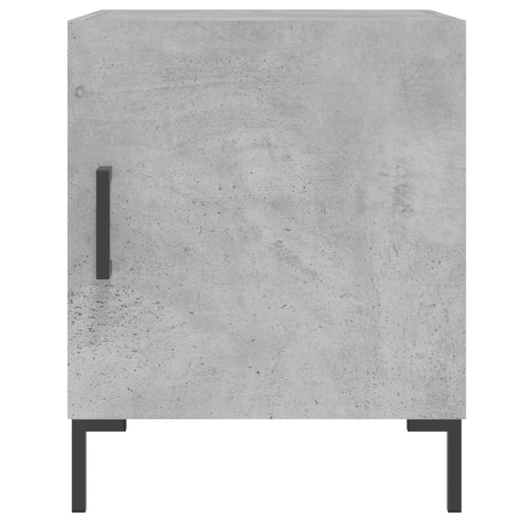 vidaXL Bedside Cabinets 2 pcs Concrete Grey 40x40x50 cm Engineered Wood 4