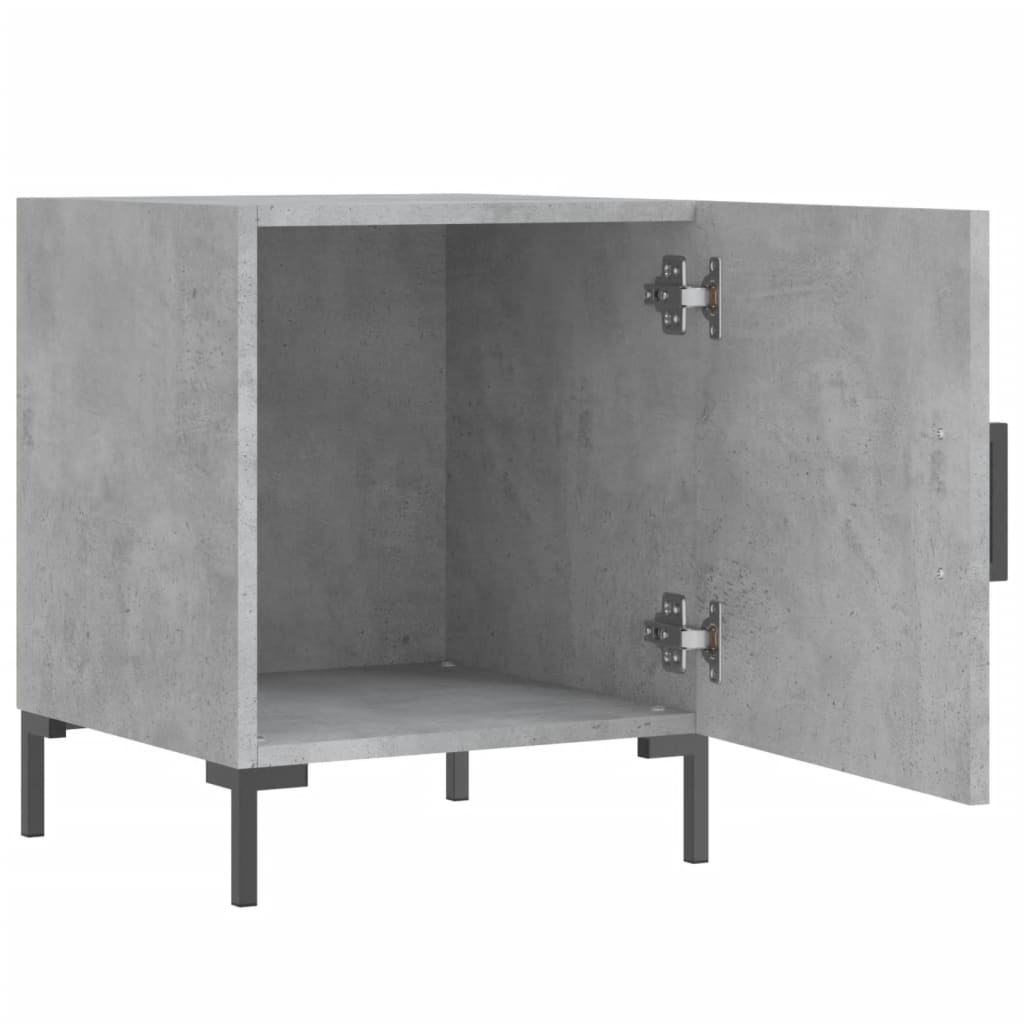 vidaXL Bedside Cabinets 2 pcs Concrete Grey 40x40x50 cm Engineered Wood 6
