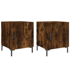 vidaXL Bedside Cabinets 2 pcs Smoked Oak 40x40x50 cm Engineered Wood 2